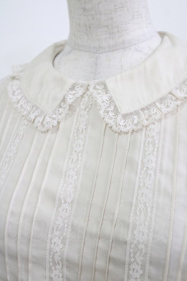 画像4: an another angelus / レース使いピンタックブラウス Free IVORY H-26-03-08-064-CA-BL-NS-ZH (4)