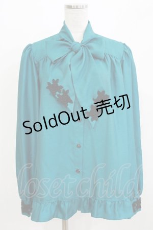 画像: Enchantlic Enchantilly / ノーブルリボンタイブラウス Free ブルーグリーン H-26-03-08-069-LO-BL-NS-ZH
