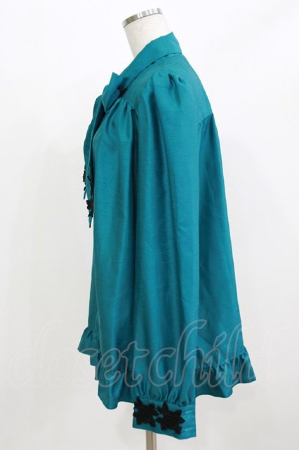 画像2: Enchantlic Enchantilly / ノーブルリボンタイブラウス Free ブルーグリーン H-26-03-08-069-LO-BL-NS-ZH (2)