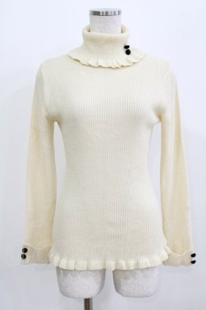 画像: F&A / 釦付きリブタートル Free IVORY H-26-03-08-073-LO-TO-NS-ZH