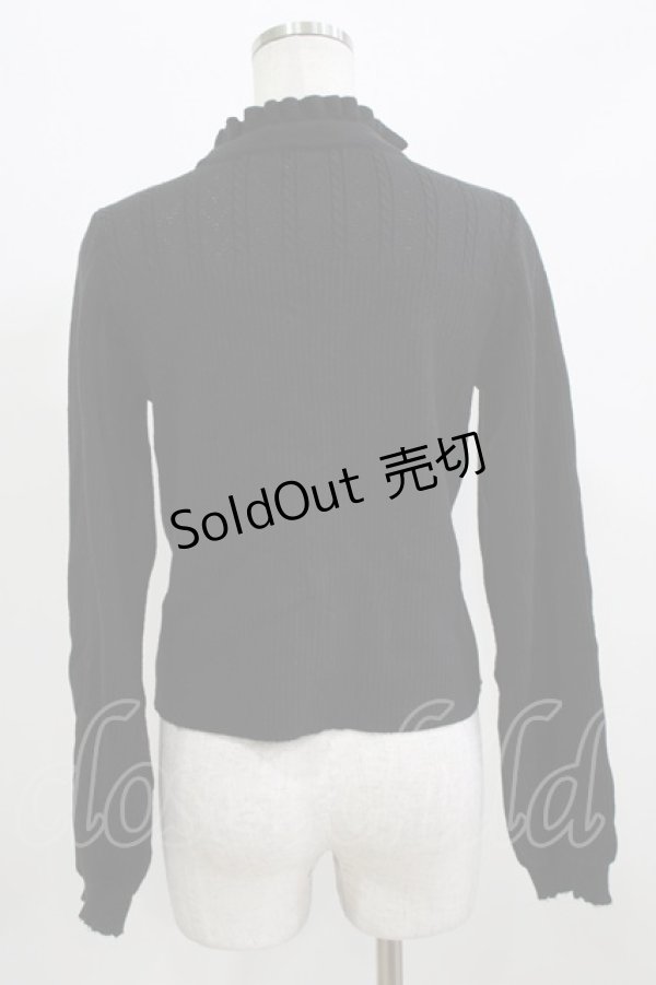 画像3: axes femme POETIQUE / リボン付きニットプルオーバー M ブラック H-26-03-08-074-AX-TO-NS-ZH (3)