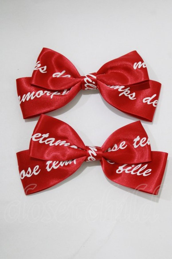 画像3: metamorphose / ロゴリボンクリップ　  レッド H-26-03-08-081-ME-AC-NS-ZH (3)