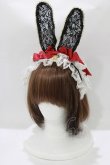 画像1: ALICE and the PIRATES / バニーガールカチューシャ  ブラック H-26-03-08-083-PA-AC-NS-ZH (1)