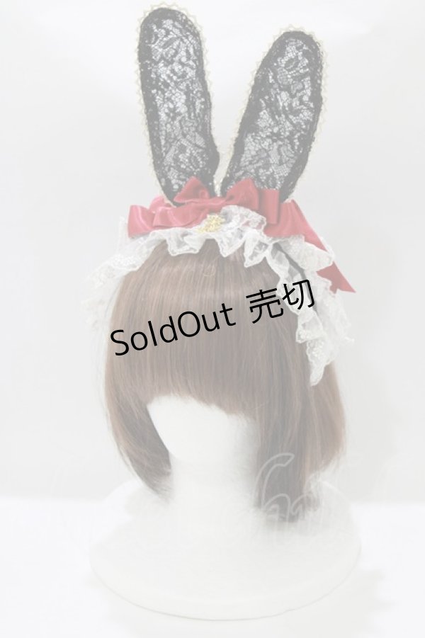 画像1: ALICE and the PIRATES / バニーガールカチューシャ  ブラック H-26-03-08-083-PA-AC-NS-ZH (1)