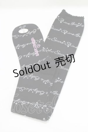 画像: BABY,THE STARS SHINE BRIGHT / ロゴオーバーニーソックス  ブラック H-26-03-08-084-BA-ZA-NS-ZH