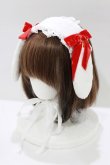 画像1: Angelic Pretty / ロップイヤーBunnyヘッドドレス  オフ/レッド H-26-03-08-085-AP-AC-NS-ZH (1)
