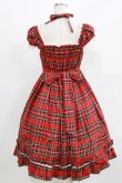 画像3: BABY,THE STARS SHINE BRIGHT / タータンチェックリボンミニ袖ジャンパースカート Free エンジ H-26-03-08-018-BA-OP-NS-ZH (3)