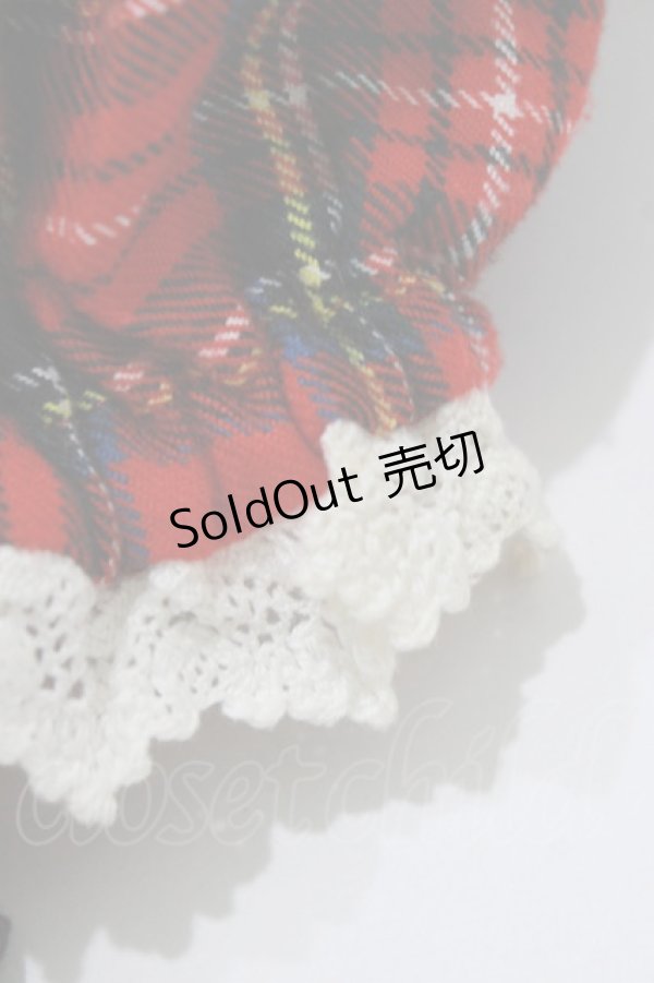 画像5: BABY,THE STARS SHINE BRIGHT / タータンチェックリボンミニ袖ジャンパースカート Free エンジ H-26-03-08-018-BA-OP-NS-ZH (5)