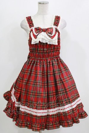 画像: BABY,THE STARS SHINE BRIGHT / タータンチェックシャーリングプリンセスジャンパースカート Free エンジ H-26-03-08-020-BA-OP-NS-ZH