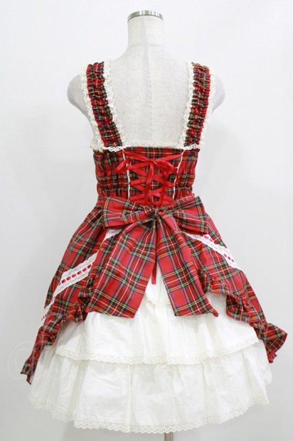 画像3: BABY,THE STARS SHINE BRIGHT / タータンチェックシャーリングプリンセスジャンパースカート Free エンジ H-26-03-08-020-BA-OP-NS-ZH (3)