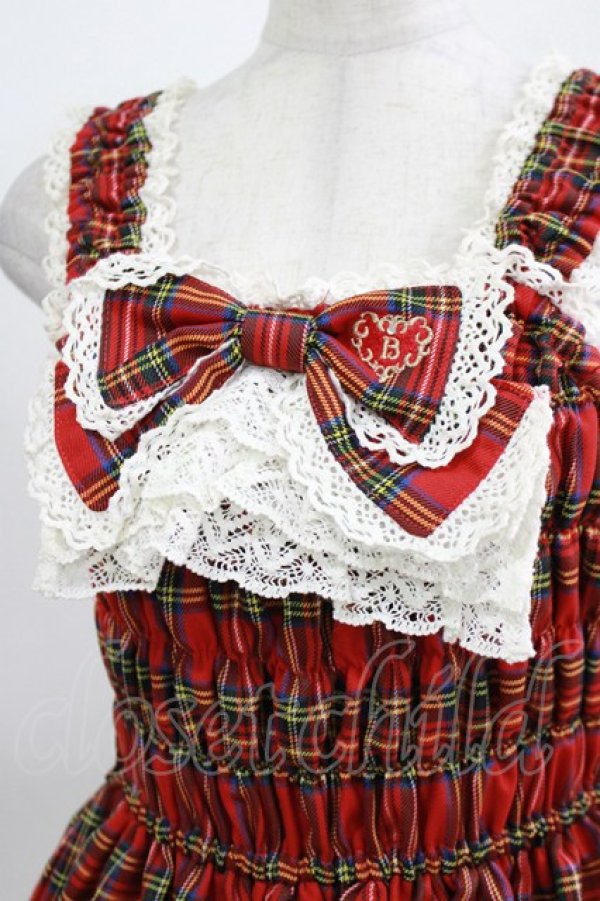 画像4: BABY,THE STARS SHINE BRIGHT / タータンチェックシャーリングプリンセスジャンパースカート Free エンジ H-26-03-08-020-BA-OP-NS-ZH (4)