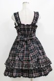 画像3: metamorphose / シャーリングリボンジャンパースカート（チェック） Free ブラック H-26-03-08-022-ME-OP-NS-ZH (3)