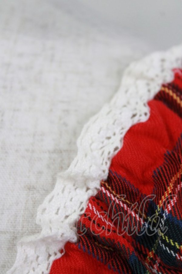 画像5: BABY,THE STARS SHINE BRIGHT / タータンチェックミニ袖ジャンパースカート&カチューシャセット Free エンジ H-26-03-08-023-BA-OP-NS-ZH (5)