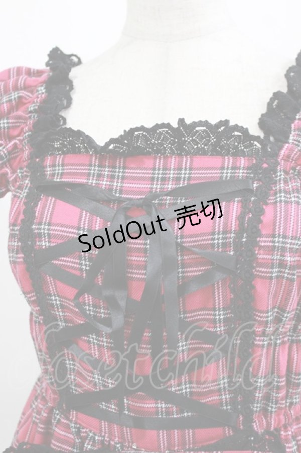 画像5: BABY,THE STARS SHINE BRIGHT / タータンチェックミニ袖ジャンパースカート Free ピンク H-26-03-08-024-BA-OP-NS-ZH (5)