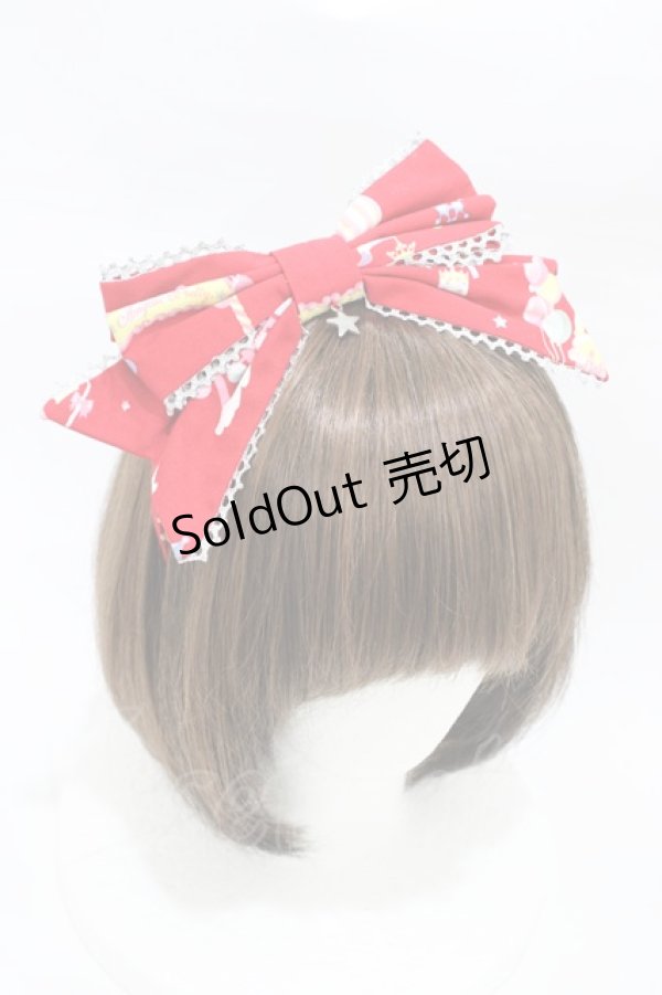 画像1: Angelic Pretty / magical etoileななめリボンカチューシャ  レッド H-26-03-09-005-AP-AC-NS-ZH (1)