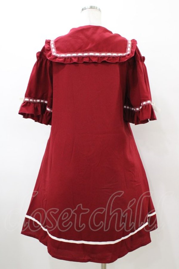 画像2: Amavel / 縁日金魚 和風セーラーワンピース Free ボルドー H-26-03-09-046-CA-OP-NS-ZH (2)