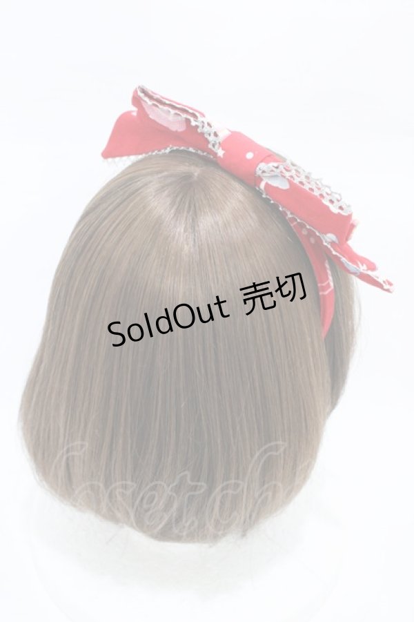 画像2: Angelic Pretty / magical etoileななめリボンカチューシャ  レッド H-26-03-09-005-AP-AC-NS-ZH (2)