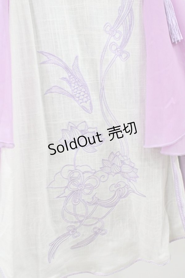 画像3: Quaint Less（海外ロリータブランド） / 中華風ワンピース XL オフ/ラベンダー H-26-03-09-053-0-OP-NS-ZH (3)