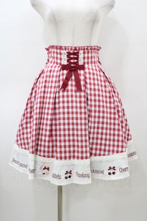 画像: Amavel / Cherry Twin Rabbits スカート Free レッド H-26-03-09-060-CA-SK-NS-ZH