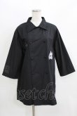 画像1: NieR Clothing / ダブルボタン半袖シャツ  黒 H-26-03-09-1028-PU-BL-AK-ZH (1)