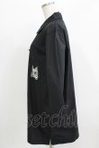 画像2: NieR Clothing / ダブルボタン半袖シャツ  黒 H-26-03-09-1028-PU-BL-AK-ZH (2)