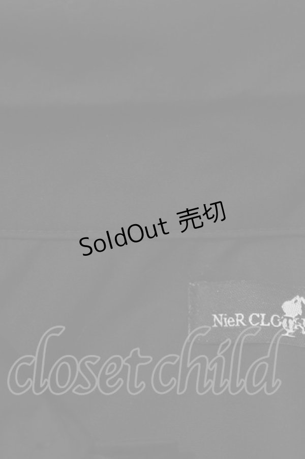 画像4: NieR Clothing / ダブルボタン半袖シャツ  黒 H-26-03-09-1028-PU-BL-AK-ZH (4)