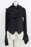 画像1: BPN / ダメージフリルブラウス  ブラック H-26-03-09-1029-GO-BL-KB-ZH (1)