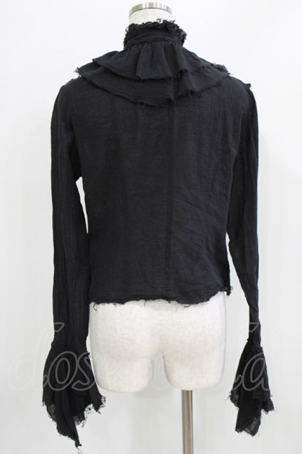 画像3: BPN / ダメージフリルブラウス  ブラック H-26-03-09-1029-GO-BL-KB-ZH (3)