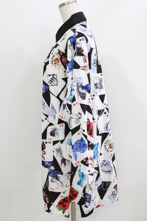 画像2: TRAVAS TOKYO / バイカラー昇華プリントシャツ  ブラック H-26-03-09-1030-PU-BL-KB-ZH (2)