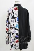 画像3: TRAVAS TOKYO / バイカラー昇華プリントシャツ  ブラック H-26-03-09-1030-PU-BL-KB-ZH (3)