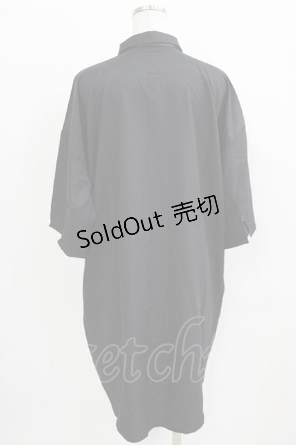 画像3: NieR Clothing / タイ付き半袖シャツ F 黒 H-26-03-09-1031-PU-BL-AK-ZH (3)