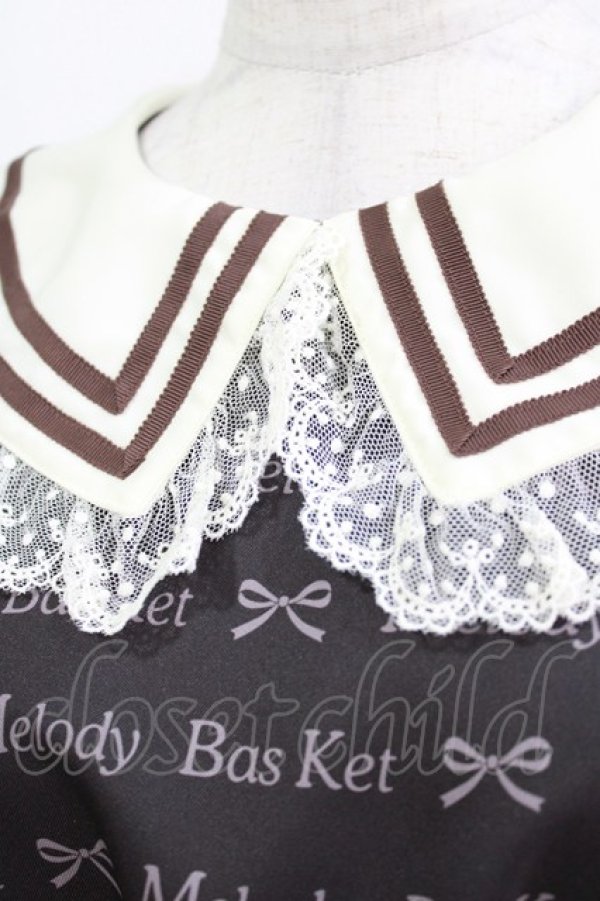 画像5: Melody BasKet / ロゴ＆リボンワンピース M ダークブラウン H-26-03-09-1003-LO-OP-KB-ZH (5)