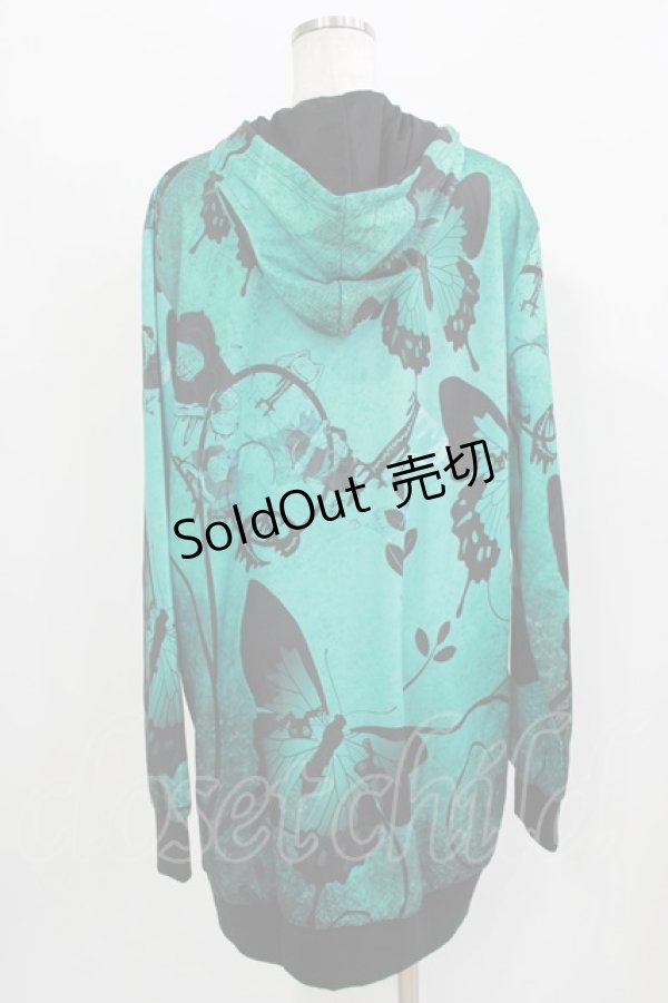 画像3: NieR Clothing / 総柄ZIPパーカー F エメラルド H-26-03-09-1034-PU-TO-AK-ZH (3)