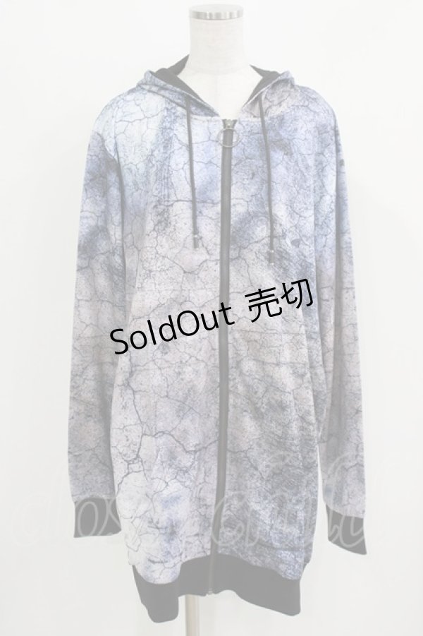 画像1: NieR Clothing / 総柄ZIPパーカー F グレー H-26-03-09-1035-PU-TO-KB-ZH (1)