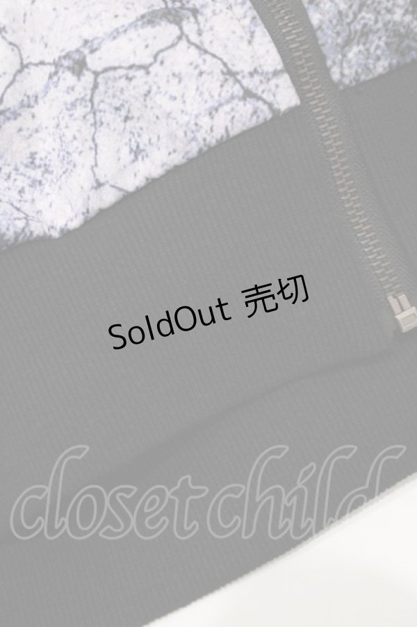 画像5: NieR Clothing / 総柄ZIPパーカー F グレー H-26-03-09-1035-PU-TO-KB-ZH (5)