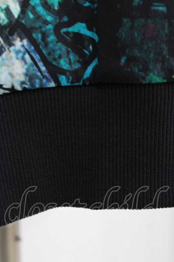 画像4: NieR Clothing / 総柄半袖プルパーカー F 緑 H-26-03-09-1039-PU-TO-AK-ZH (4)