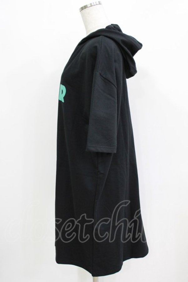 画像2: NieR Clothing / 半袖ZIPパーカー F 黒 H-26-03-09-1040-PU-TO-AK-ZH (2)