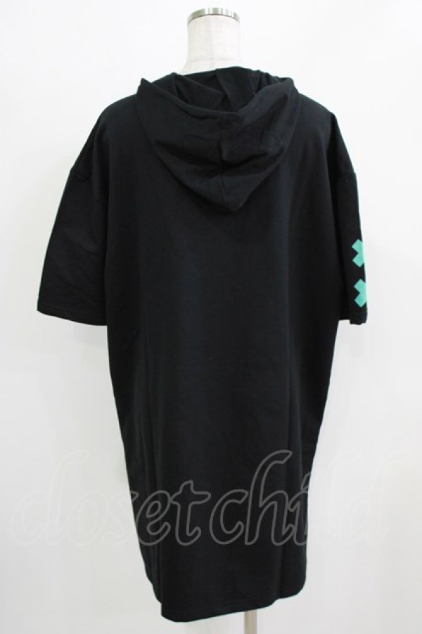 画像3: NieR Clothing / 半袖ZIPパーカー F 黒 H-26-03-09-1041-PU-TO-AK-ZH (3)