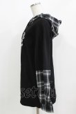 画像2: NieR Clothing / レイヤード風パーカー F 黒 H-26-03-09-1044-PU-TO-AK-ZH (2)