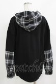 画像3: NieR Clothing / レイヤード風パーカー F 黒 H-26-03-09-1044-PU-TO-AK-ZH (3)