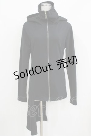 画像: NieR Clothing / アシメZIPパーカー F 黒 H-26-03-09-1047-PU-TO-AK-ZH