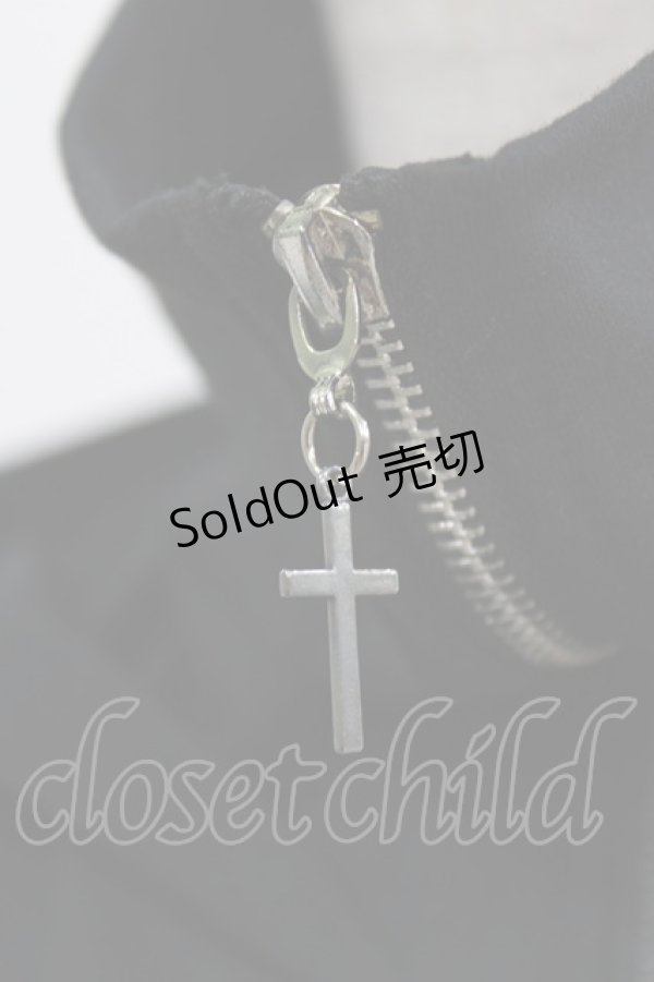 画像5: NieR Clothing / アシメZIPパーカー F 黒 H-26-03-09-1047-PU-TO-AK-ZH (5)