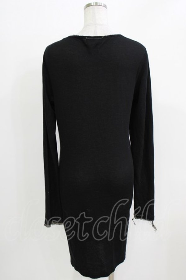 画像3: BPN FOR MEN / ダメージカットロングカーディガン  ブラック H-26-03-09-1048-GO-TO-KB-ZH (3)