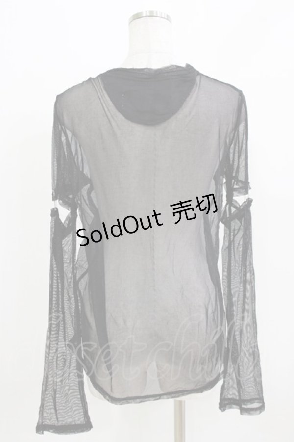 画像3: h.ANARCHY / メッシュカーディガン  黒 H-26-03-09-1050-HN-TO-KB-ZH (3)