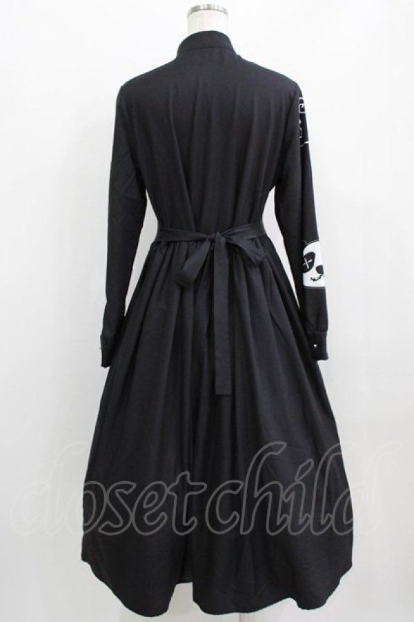 画像3: NieR Clothing / 田中さんチャイナデザインワンピース  黒 H-26-03-09-1005-PU-OP-AK-ZH (3)