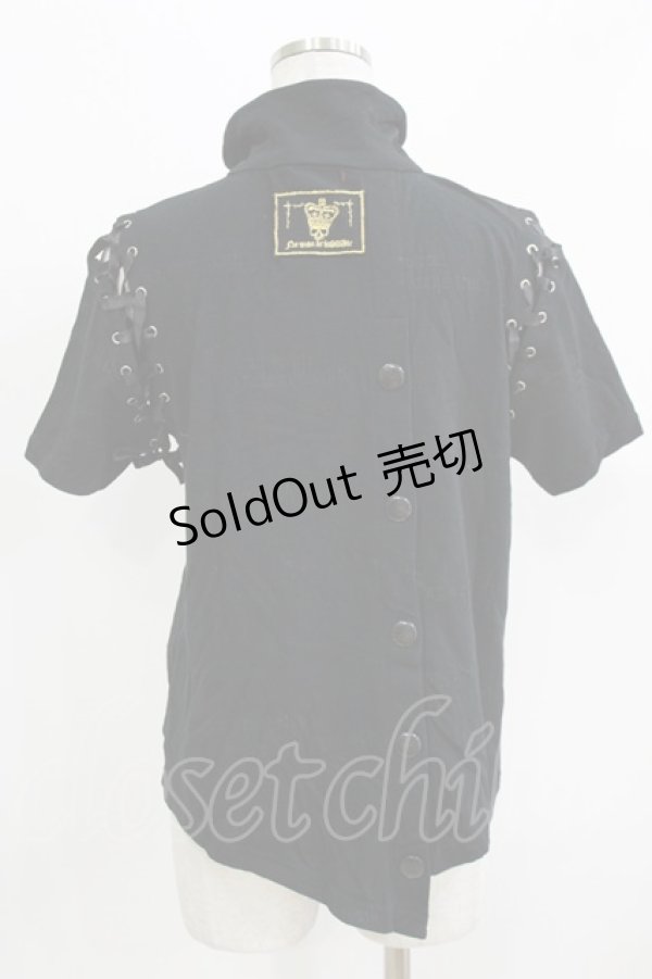 画像3: H jelly / チェックベルト半袖カーディガン  黒×赤チェック H-26-03-09-1053-HN-TO-KB-ZH (3)