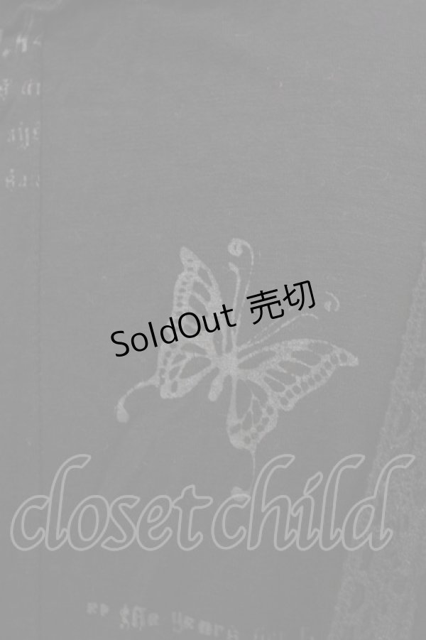 画像4: h.naoto Blood / レースフリル燕尾カーディガン  ブラック H-26-03-09-1054-HN-TO-KB-ZH (4)