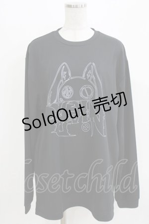 画像: NieR Clothing / プリントLONG CUTSEW LL 黒 H-26-03-09-1055-PU-TO-AK-ZH