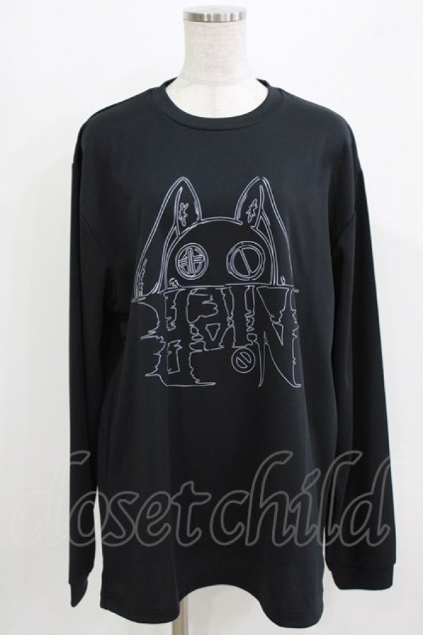 画像1: NieR Clothing / プリントLONG CUTSEW LL 黒 H-26-03-09-1055-PU-TO-AK-ZH (1)