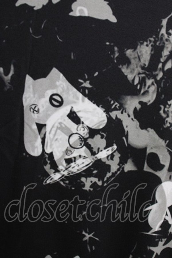 画像4: NieR Clothing / プリント半袖CUTSEW F 黒 H-26-03-09-1058-PU-TO-AK-ZH (4)